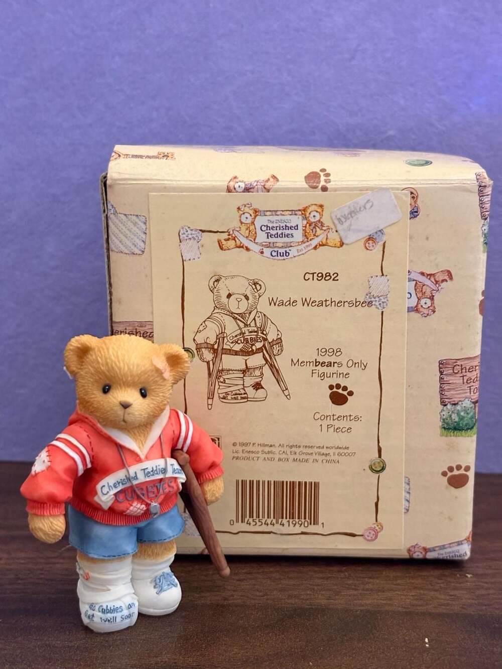 Cherished Teddies Wade Weathersbee 1998 Membears Only Figurine